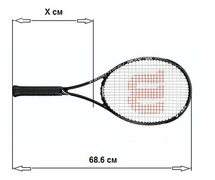 баланс теннисной ракетки, схема 1