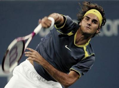 Роджер Федерер в полуфинале турнира в Дубае 