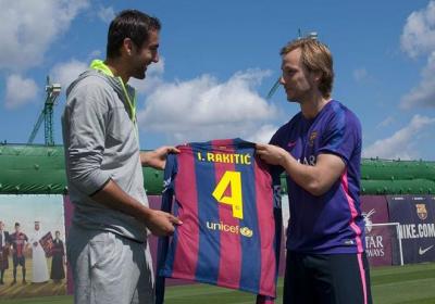 Чилич встретился с футболистом "Барселоны"
