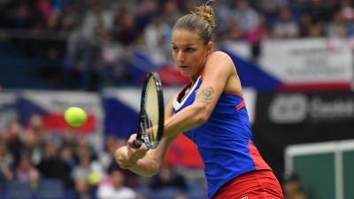 Каролина Плишкова по итогам двух часового матча переигрывает Доминику Цибулкову в полуфинале Qatar Total Open