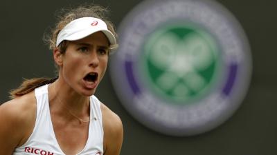 Йоханна Конта переигрывает Симону Халеп в четвертьфинале Wimbledon