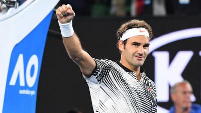 Роджер Федерер переигрывает Томаша Бердыха в четвертьфинале Australian Open