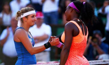 Тимеа Башински и Серена Уильямс в полуфинале French Open 2015