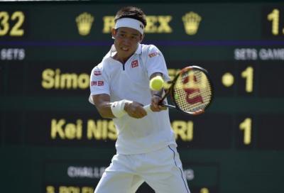 Кеи Нишикори - Симоне Болелли. Wimbledon. Первый круг